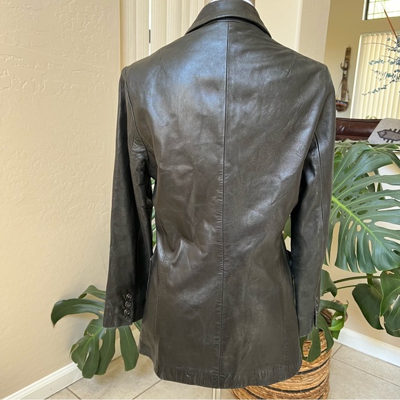 COACH Butter Soft Leather Black Blazer Jacket S $595 - Picture 6 of 14